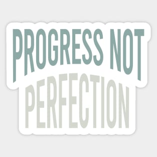 Fitness Saying Progress Not Perfection Sticker